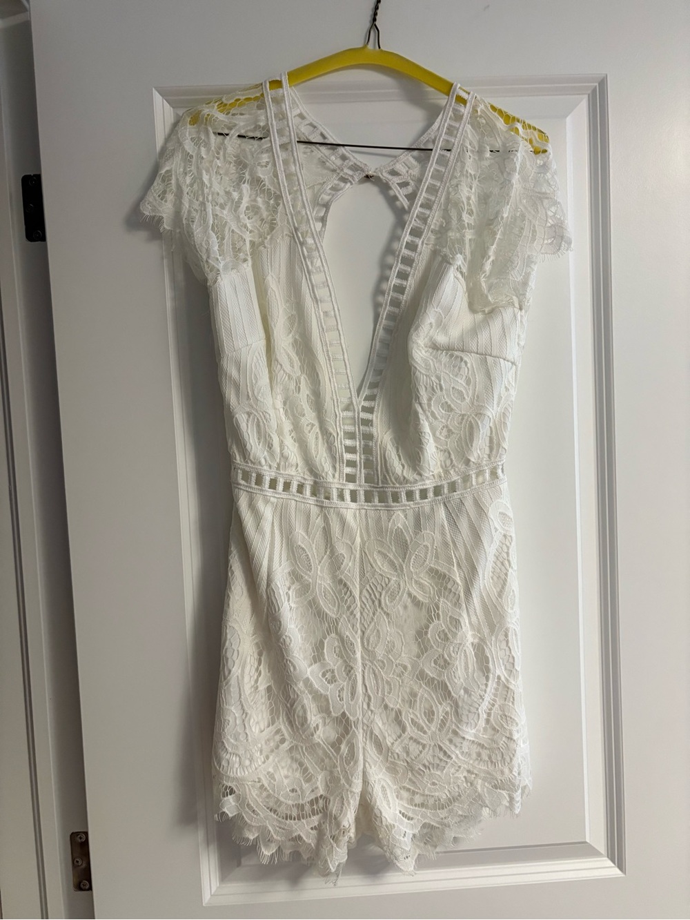 White Lace Mini Romper